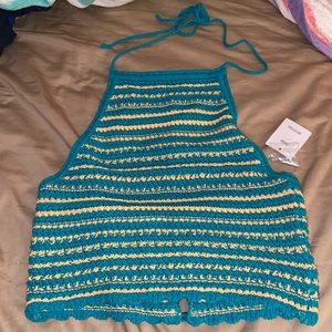 Urban Outfitters Knitted Tie Halter Top